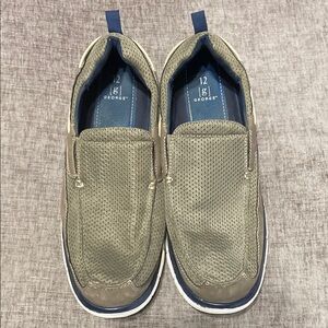 George Men's Khaki Mesh Slip-On Loafers